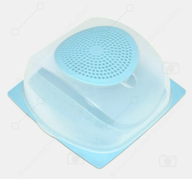 Tupperware CheeSmart vierkante transparante kaasdoos, lichtblauw deksel