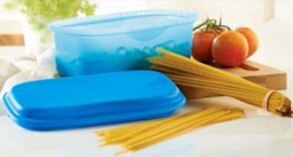 Tupperware Pasta Maker - Máquina para hacer pasta Tupperware para microondas, azul