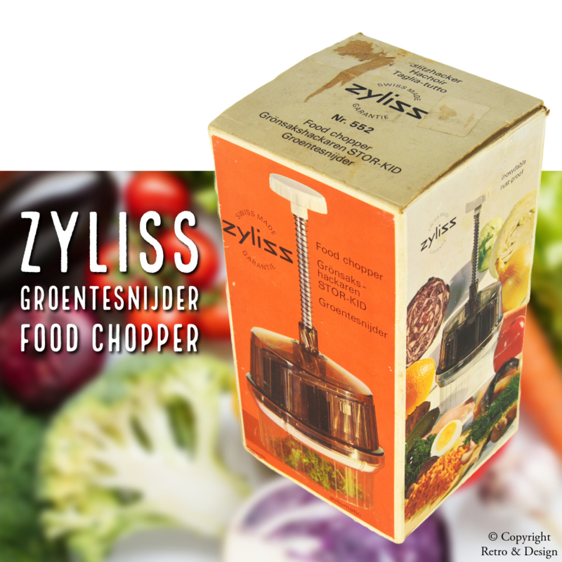 Vintage Zyliss Food Chopper/Vegetable Cutter from the 1970s - In Original  Box, PLASTIC DESIGN