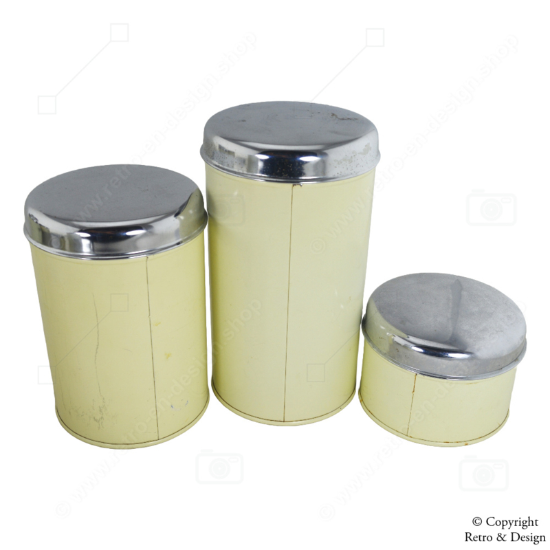 Retro Vintage Brabantia Kitchen Storage Canister Pot Tin