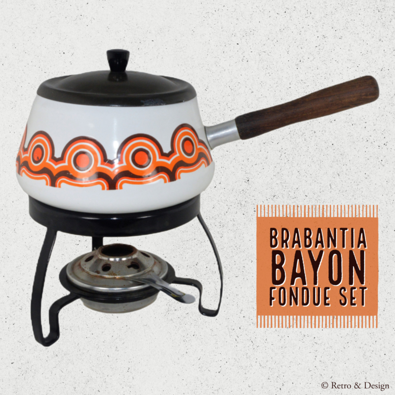 Emaille fondue set van Brabantia uit de serie Bayon