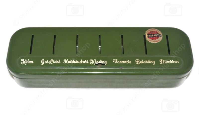 uitvoeren Leegte Philadelphia Nostalgisch vintage Brabantia huishoud-geldkistje in de kleur groen met  sleuteltje | A R C H I E F ! - ( sold out ) | Retro & Design - 2nd hand  collectibles - Webshop voor Retro-Vintage woonaccessoires