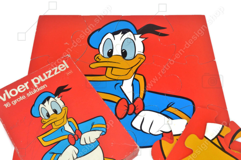 Großes Vintage Donald Duck Bodenpuzzle 47 x 60 cm