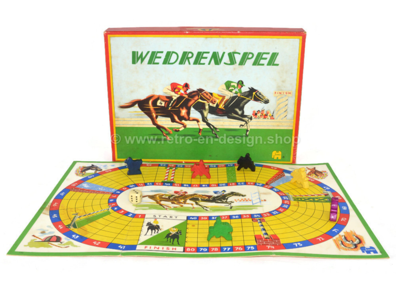 aansluiten Plons Bijdrager Vintage Wedrenspel Jumbo 1960, van Hausemann & Hotte | VERKOCHT | Retro &  Design - 2nd hand collectibles - Webshop voor Retro-Vintage woonaccessoires