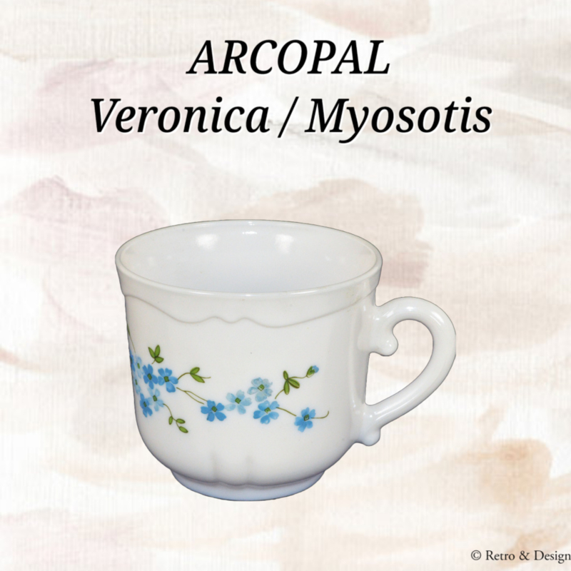 Koffiekopje Arcopal France met decor Veronica / Myosotis