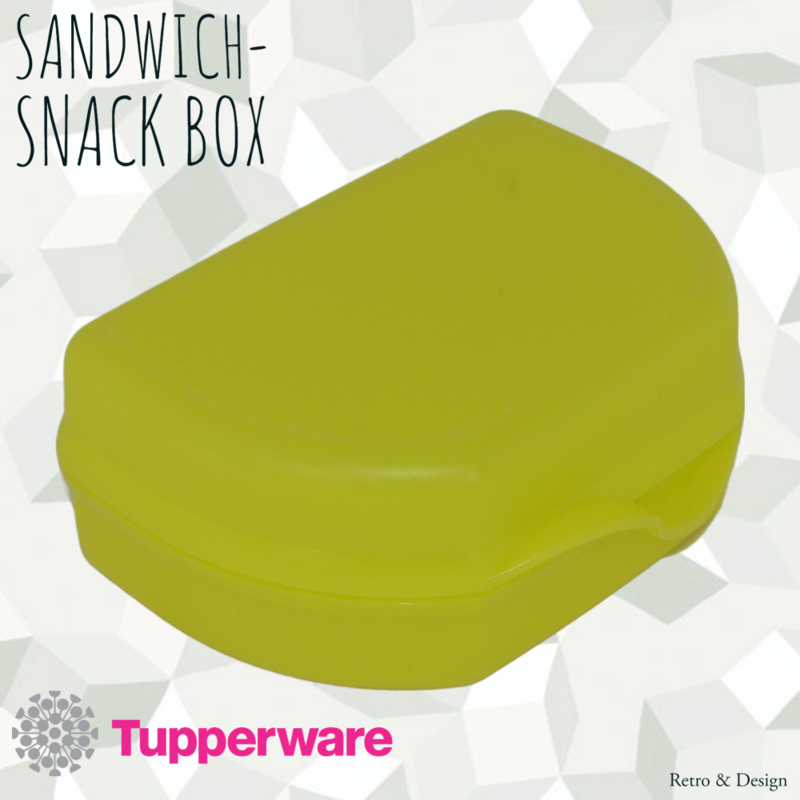 Tupperware Sandwich / Snack box avec fermeture à clip en jaune tendance