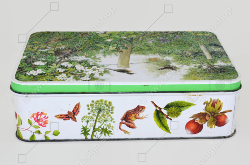 Boîte à biscuits de Verkade avec décoration nature