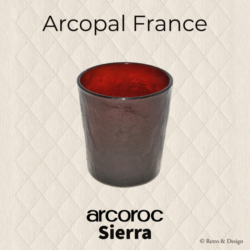 Arcoroc Sierra, rood glaswerk, glazen