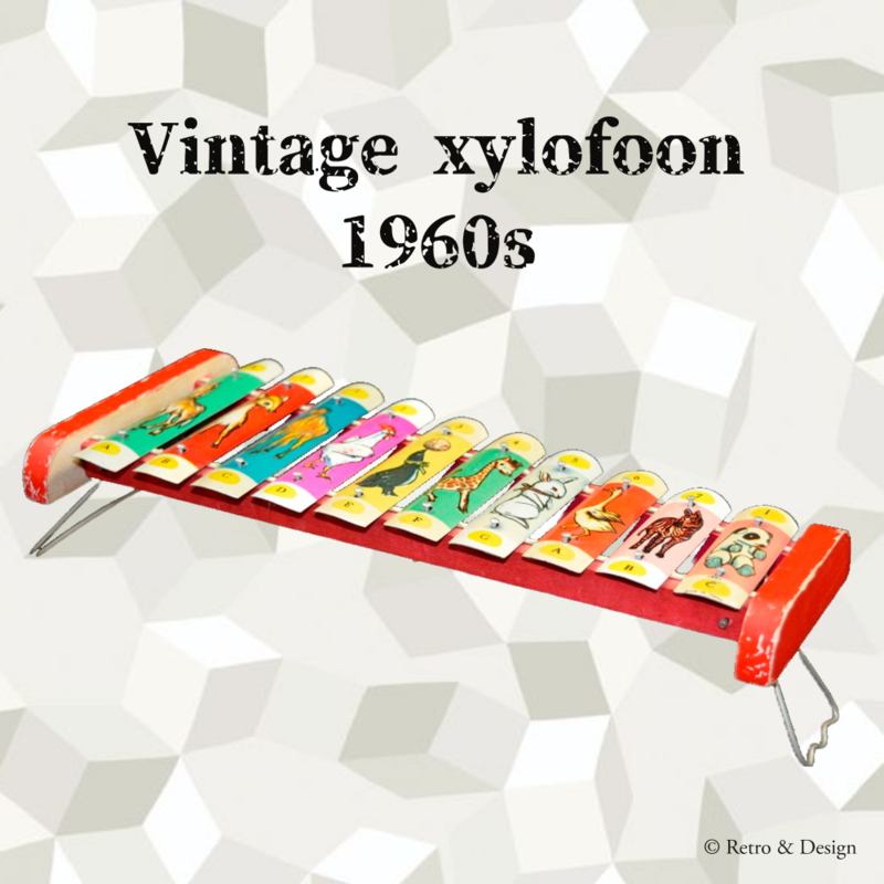 Vintage kinderspeelgoed, xylofoon jaren 60