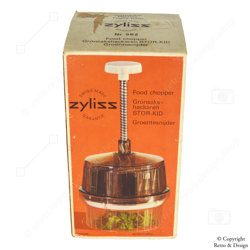 Swiss Made Kitchen Equipment: Great Zyliss Food Chopper, True Vintage 1969  Gadget, Brand New With Box, Nostalgic Gift for Chef, Mother 