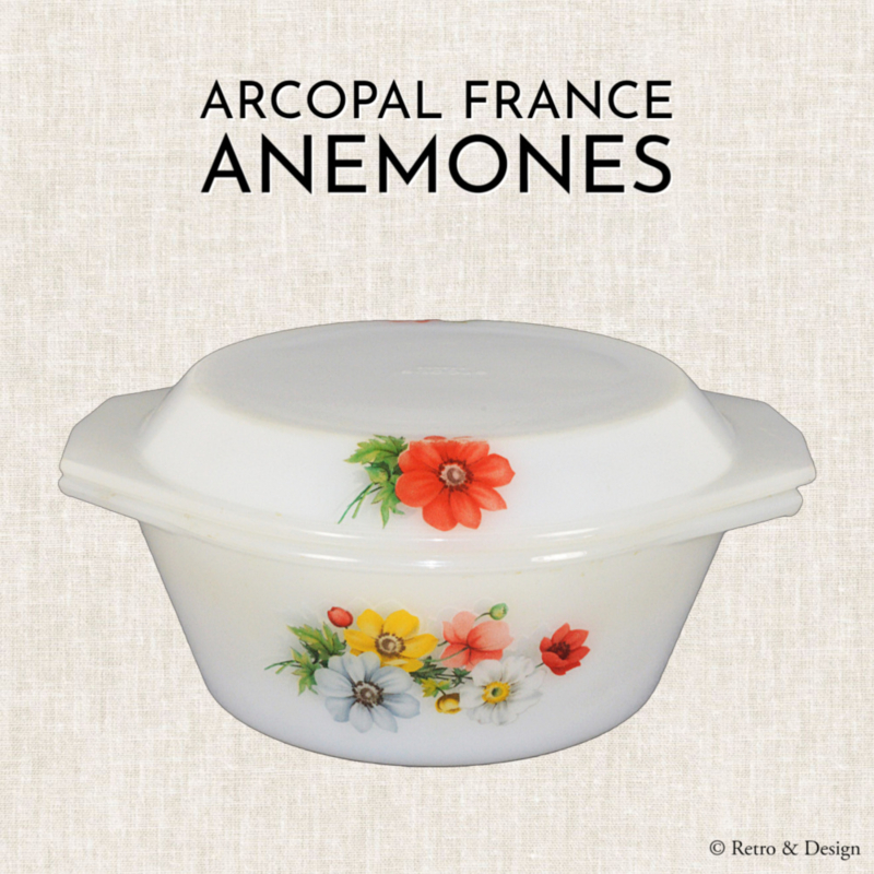 Arcopal France ovenschaal of dekschaal, Anemones Ø 17,5 cm