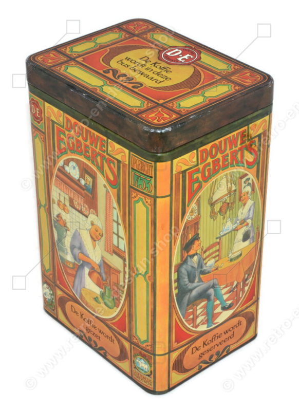 Coffee tin by Douwe with nostalgic images | RECENTLY ADDED | Retro & Design - 2nd hand collectibles - Webshop for Retro-Vintage home accessories