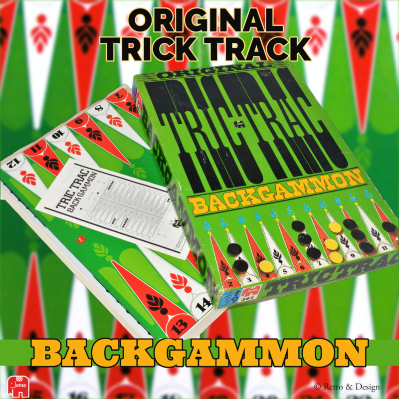 Vintage Original Trac Backgammon, 1974 | SPELLEN | Retro & Design - 2nd hand collectibles - Webshop voor Retro-Vintage woonaccessoires