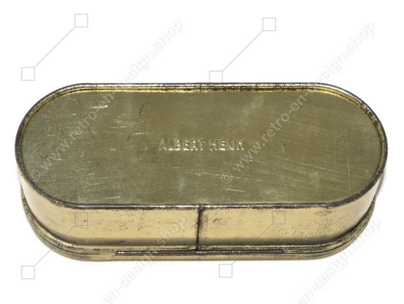 Brocante tin for loose tea or storing spoons for Albert Heijn
