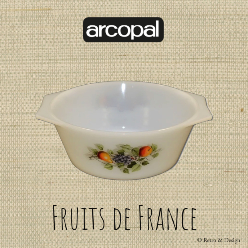 Arcopal baking dish, casserole. Fruits de France Ø 14 cm