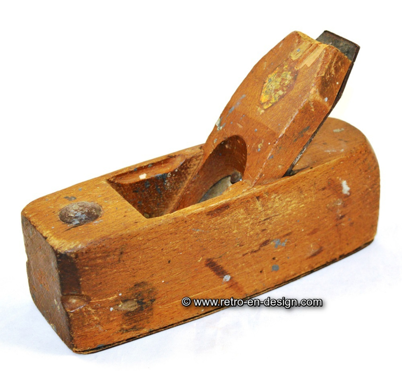 Semi antique wooden block plane, carpenter tool