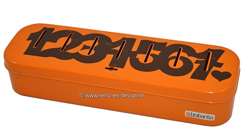 bijwoord afbreken Moreel Oranje Brabantia geldkistje/huishoudkistje met cijfers 1 t/m 7 | A R C H I  E F ! - ( sold out ) | Retro & Design - 2nd hand collectibles - Webshop  voor Retro-Vintage woonaccessoires