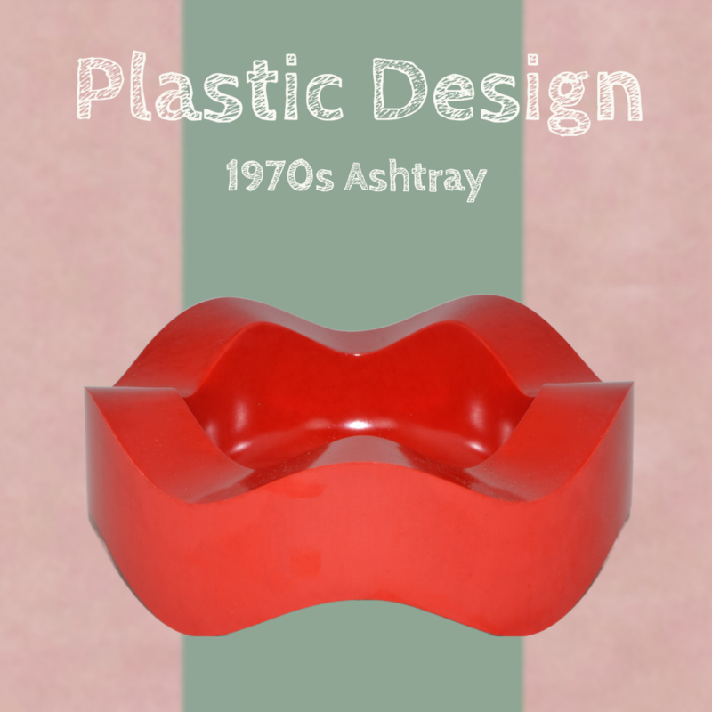 Cendrier vintage en mélamine en plastique "Melamine Ware" des années 1960 - 1970