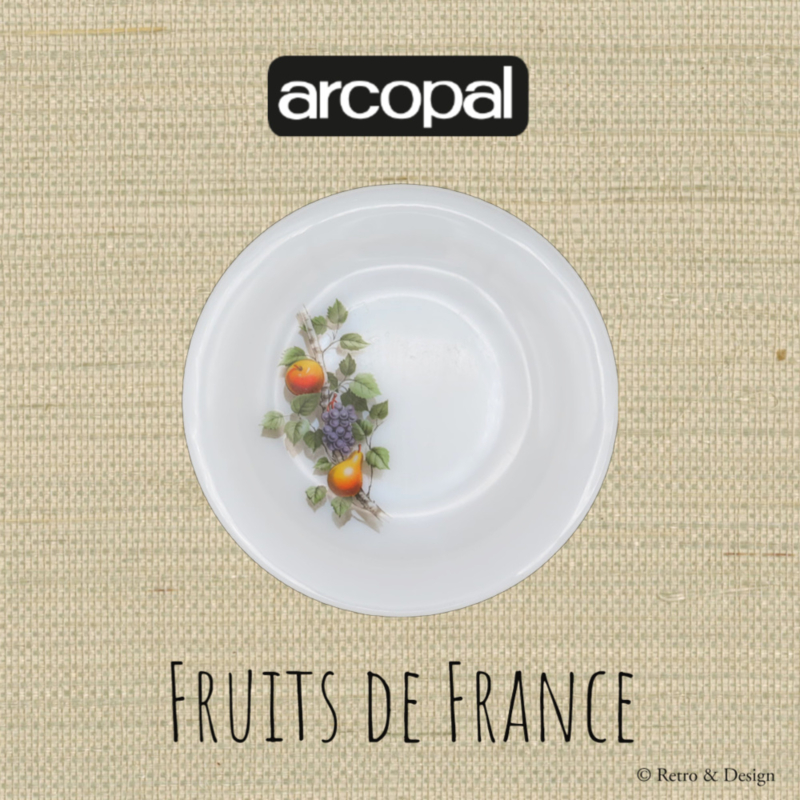 Arcopal, soepbord, Fruits de France Ø 21 cm.