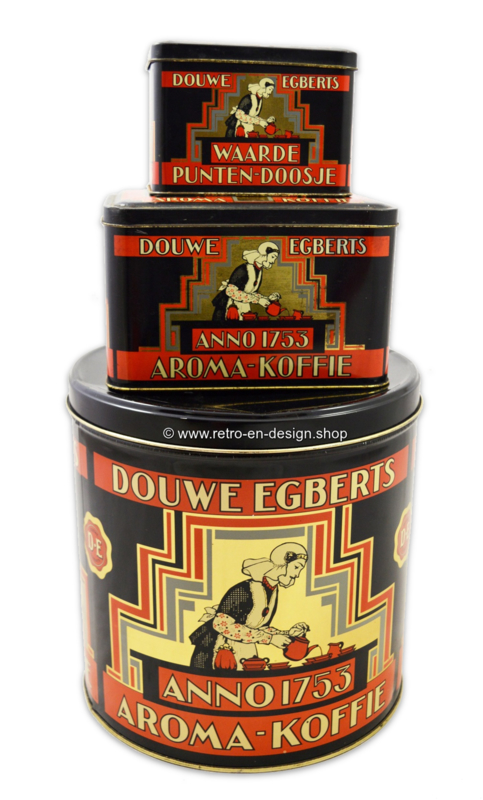 Download Vintage set of Douwe Egberts tins | RECENTLY SOLD | Retro & Design - 2nd hand collectibles ...
