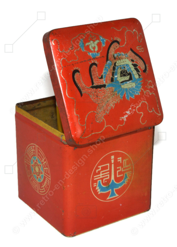 Cubo de hojalata vintage para té de loto - Van Nelle's Special China Melange
