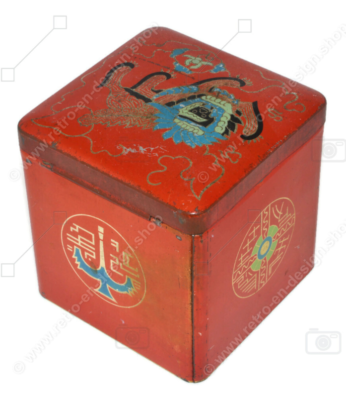 Cubo de hojalata vintage para té de loto - Van Nelle's Special China Melange