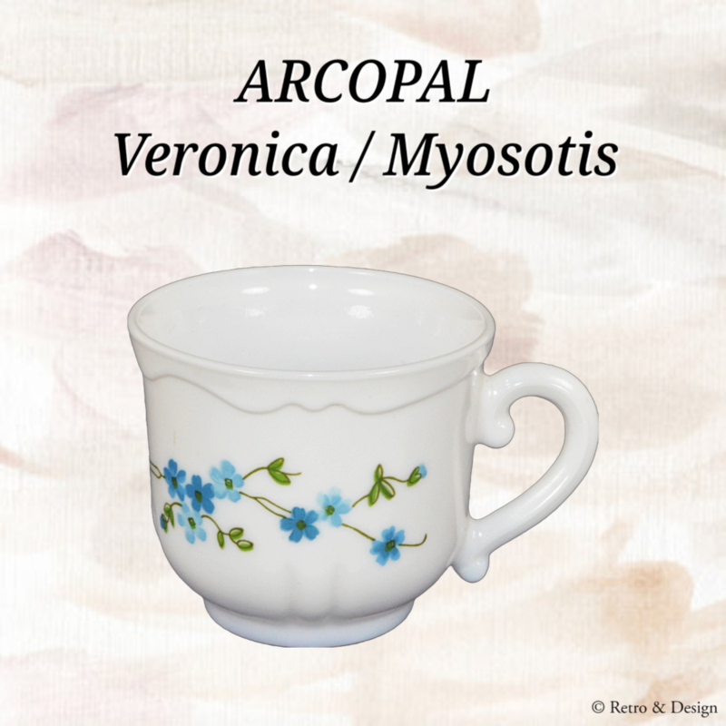 Beker Arcopal France met decor Veronica / Myosotis