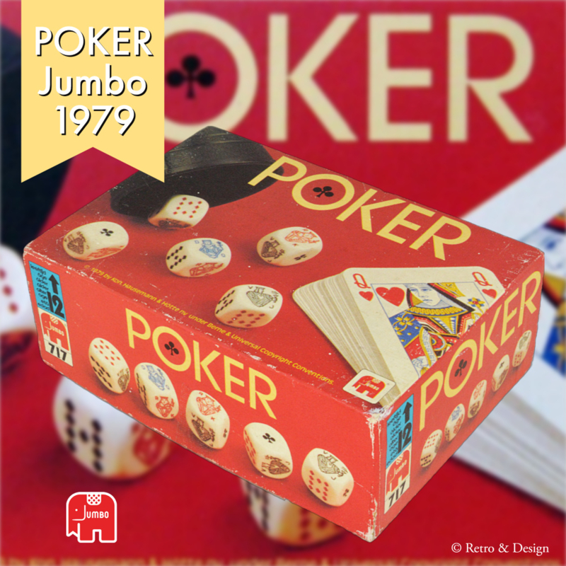 "POKER" een vintage pokerspel met dobbelstenen van Jumbo