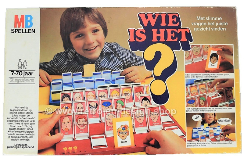 verbinding verbroken Krijger subtiel Vintage spel van MB "Wie is het?" uit 1981 | A R C H I E F ! - ( sold out )  | Retro & Design - 2nd hand collectibles - Webshop voor Retro-Vintage  woonaccessoires