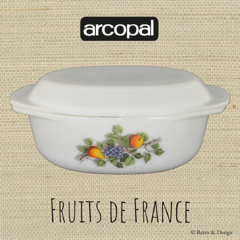 Groot formaat ovenschaal of dekschaal Arcopal, Fruits de France L: 33 cm