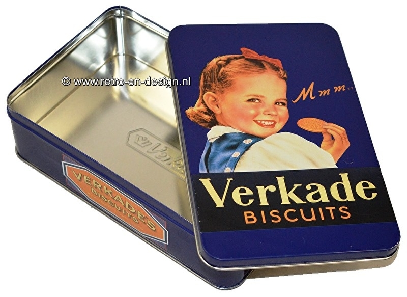 Subtropisch Ontwarren Toneelschrijver Vintage blauwe koektrommel Verkade biscuits | A R C H I E F ! - ( sold out  ) | Retro & Design - 2nd hand collectibles - Webshop voor Retro-Vintage  woonaccessoires