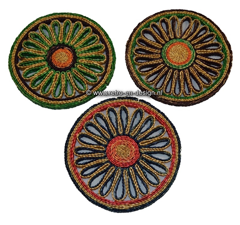 Round Wicker Coasters From The 60s And 70s Recently Sold