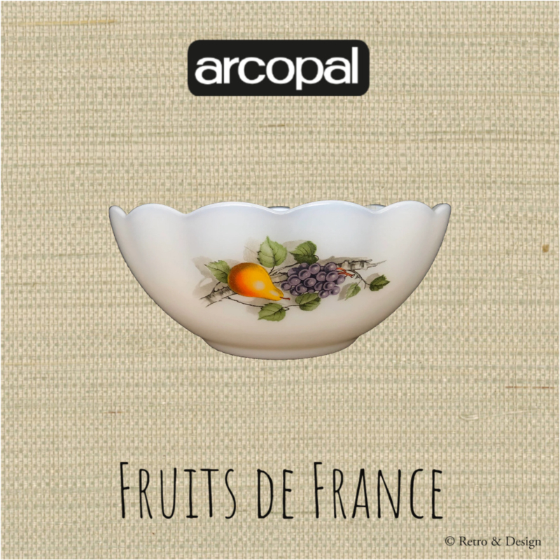 Geschulpt schaaltje, Arcopal Fruits de France Ø 10 cm