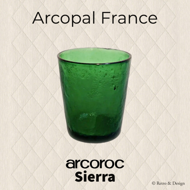 Arcoroc Sierra, groen glaswerk, glazen