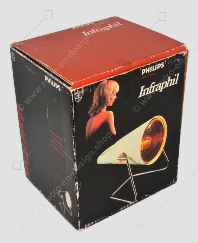 Vintage Infraphil infrarode warmte lamp van Philips made in Holland