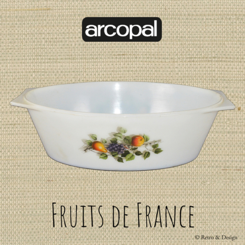 Groot formaat ovenschaal of dekschaal Arcopal, Fruits de France L: 31,5 cm