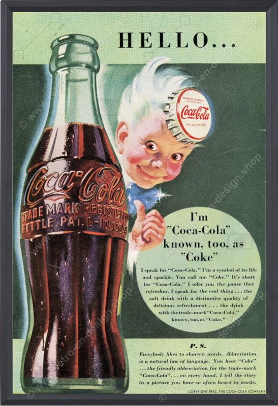 Vintage blik "I’m Coca-Cola Known Too As Coke" 1989
