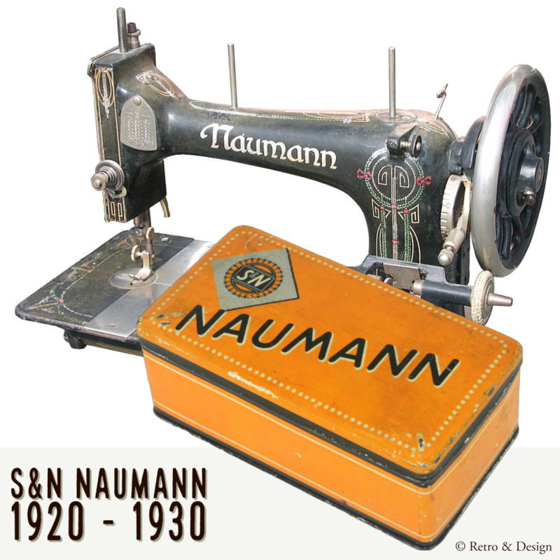Lata de máquina de coser vintage Naumann & Seidel de los años 1920 - 1930
