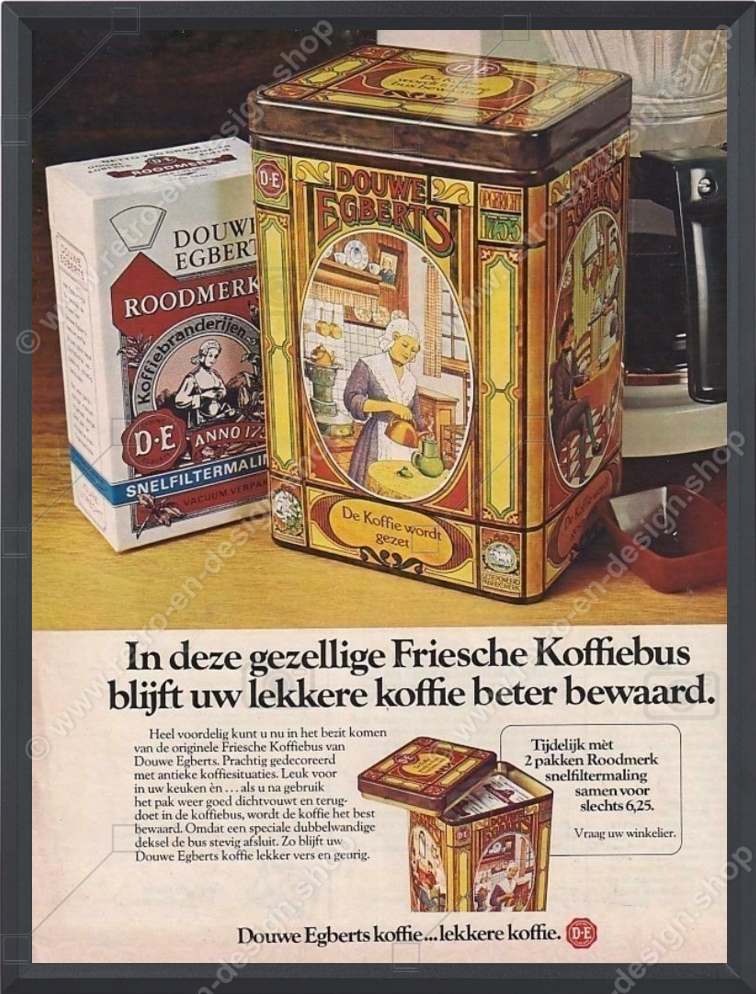 Besnoeiing Onbevreesd Is Blikken Friesche Koffiebus van Douwe Egberts met nostalgische afbeeldingen  | NIEUW | Retro & Design - 2nd hand collectibles - Webshop voor  Retro-Vintage woonaccessoires