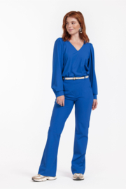 Flair bonded trousers royal blue
