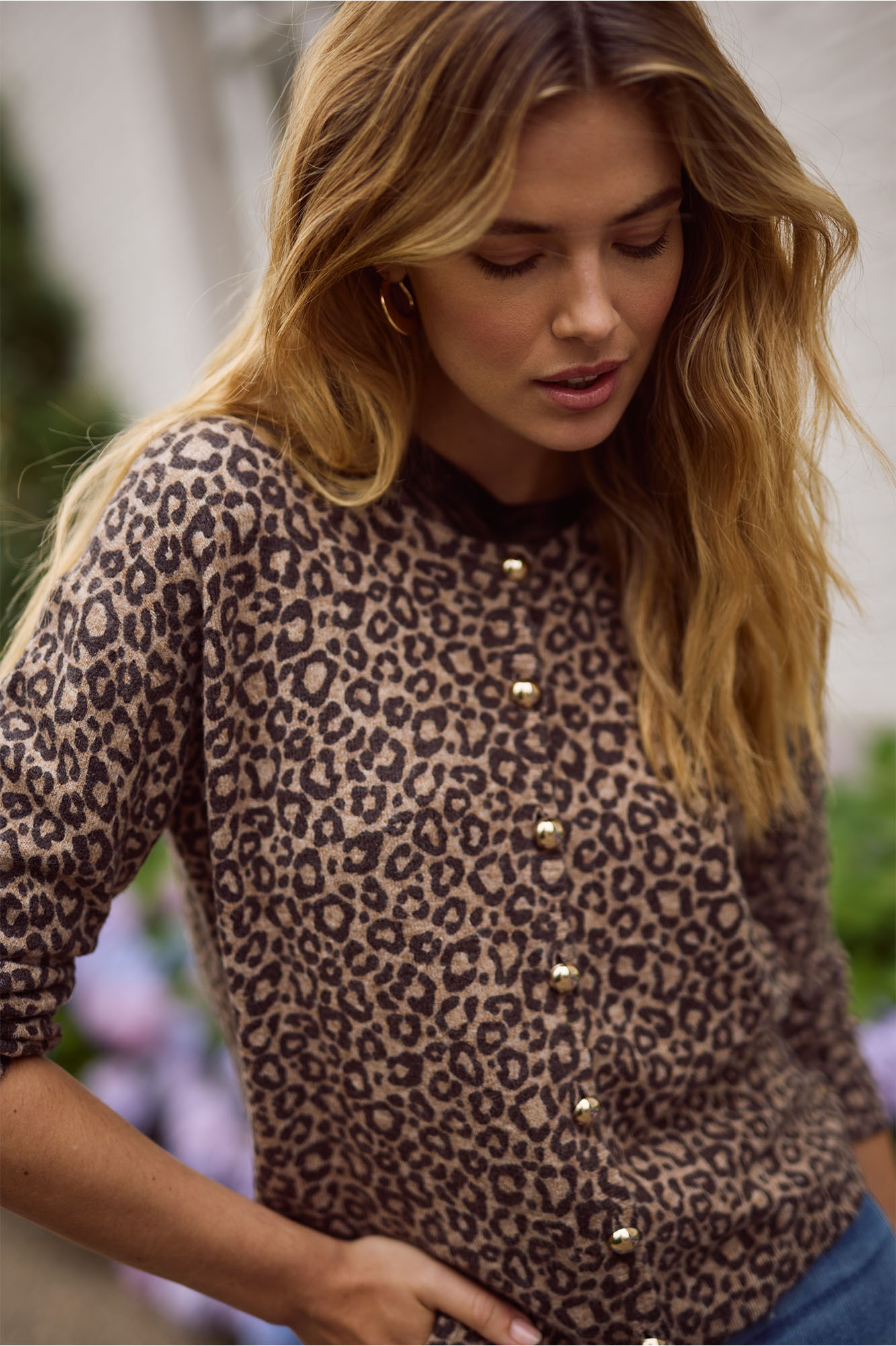 Delia leopard cardigan