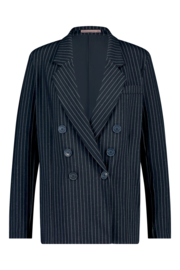 Violet bonded pinstripe blazer