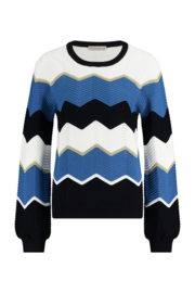 Isa zigzag ajour pullover