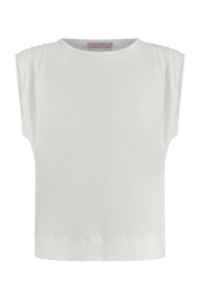 Leona pleated shirt off white