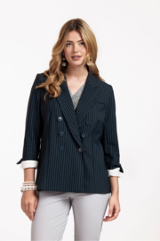 Violet bonded pinstripe blazer