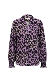 Louisa satin animal blouse