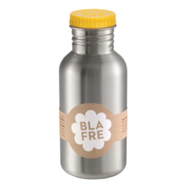 Blafre, rvs retro fles met gele dop 500 ml