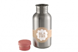 Blafre, rvs retro fles met roze dop, 500ml