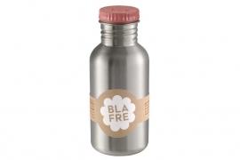 Blafre, rvs retro fles met roze dop, 500ml