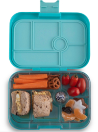 Yumbox Misty Aqua, original, 6 vakken, eenhoorn tray